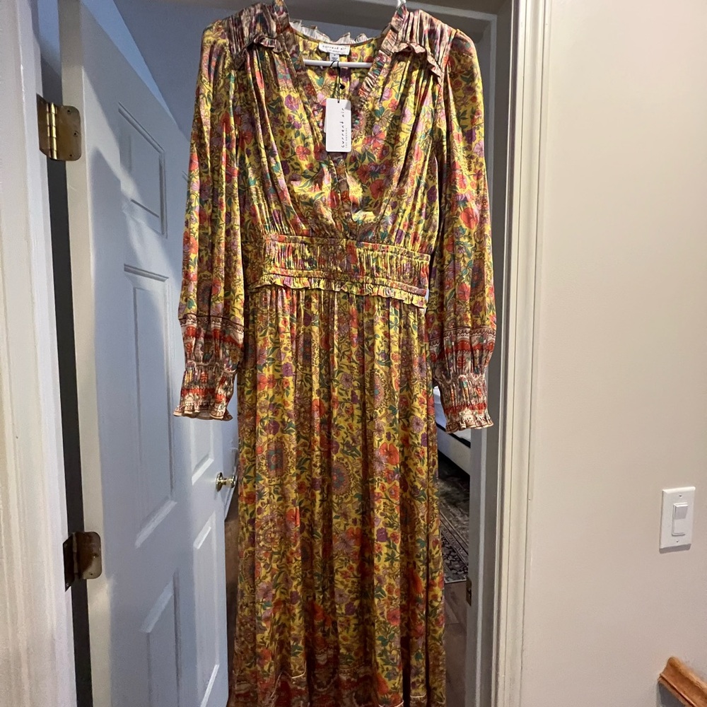 Current Air Multicolor Floral Long Sleeve Dress